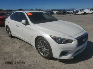 2018 Infiniti Q50 3.0t LUXE with VIN JN1EV7APXJM590653, listed as a Copart auction lot 50197665 with 75,736 mi miles and Salvage Title. Bid and sale history available at carsss.com. Image 4.