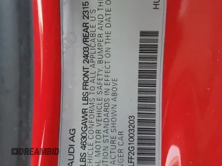 2016 Audi A3 2.0T Premium Plus with VIN WAUY8LFF2G1003203, listed as a Copart auction lot 81468524 with 114,158 mi miles and Salvage Title. Bid and sale history available at carsss.com. Image 14.