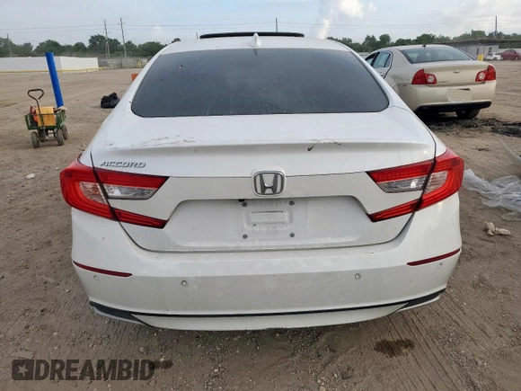 2021 Honda Accord EX-L with VIN 1HGCV1F51MA059843, listed as a Copart auction lot 58051255 with 35,719 mi miles and Salvage title. Bid and sale history available at DreamBid. Image 6.