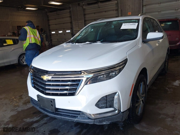 2022 Chevrolet Equinox Premier with VIN 3GNAXNEV7NS223256, listed as a IAAI auction lot 41559008 with 14,986 mi miles. Bid and sale history available at carsss.com. Image 2.