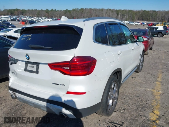 2021 BMW X3 sDrive30i with VIN 5UXTY3C03M9H57528, listed as a IAAI auction lot 41599216 with 89,776 mi miles and . Bid and sale history available at DreamBid. Image 4.