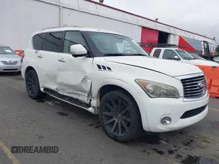 2011 Infiniti QX56 7-passenger with VIN JN8AZ2NF6B9503120, listed as a IAAI auction lot 40366429 with 197,571 mi miles and . Bid and sale history available at DreamBid. Image 1.