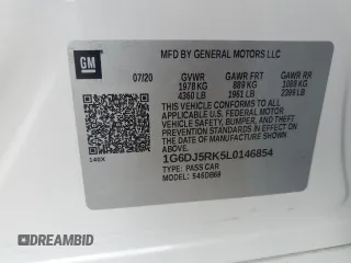 2020 Cadillac CT4 Luxury z VIN 1G6DJ5RK5L0146854, wystawiony jako Copart lot #57820135 z przebiegiem 15 004 mil mil oraz Szkoda całkowita • Salvage title. Historia ofert i sprzedaży dostępna na DreamBid. Obrazek 13.