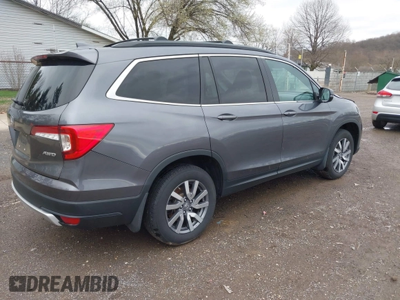 2020 Honda Pilot EX-L z VIN 5FNYF6H53LB059294, wystawiony jako IAAI lot #41910511 z przebiegiem 55 737 mil mil oraz . Historia ofert i sprzedaży dostępna na DreamBid. Obrazek 4.