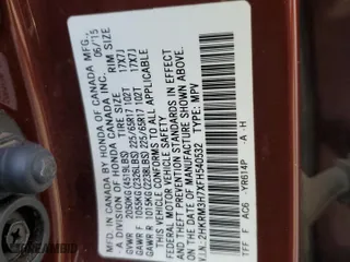 2015 Honda CR-V EX-L with VIN 2HKRM3H7XFH540532, listed as a Copart auction lot 47698975 with 143,461 mi miles and Salvage Title. Bid and sale history available at carsss.com. Image 13.
