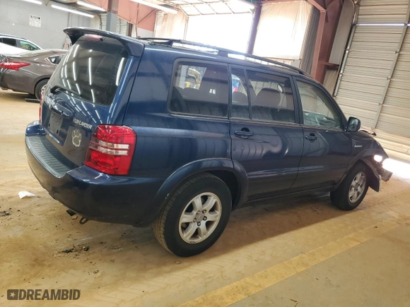 2002 Toyota Highlander with VIN JTEGF21A220032091, listed as a Copart auction lot 47563695 with 0 mi miles and Salvage Title. Bid and sale history available at carsss.com. Image 3.