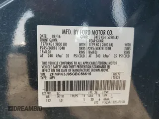 2016 Ford Edge SEL z VIN 2FMPK3J95GBC56615, wystawiony jako Copart lot #56049055 z przebiegiem 104 355 mil mil oraz Szkoda całkowita • Salvage title. Historia ofert i sprzedaży dostępna na DreamBid. Obrazek 12.