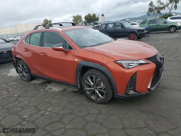 2020 Lexus UX with VIN JTHR9JBH1L2026913, listed as a Copart auction lot 53477275 with 56,518 mi miles and Salvage Title. Bid and sale history available at carsss.com. Image 4.