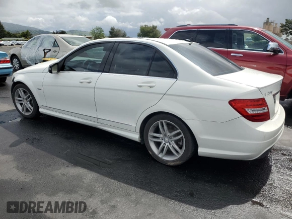 2012 Mercedes-Benz C-Class C 250 Sport with VIN WDDGF4HB8CA616379, listed as a Copart auction lot 51476975 with 165,904 mi miles and Salvage Title. Bid and sale history available at carsss.com. Image 2.