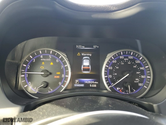 2015 Infiniti Q50 with VIN JN1BV7AP4FM344112, listed as a Copart auction lot 42356095 with 142,824 mi miles and Salvage Title. Bid and sale history available at carsss.com. Image 9.