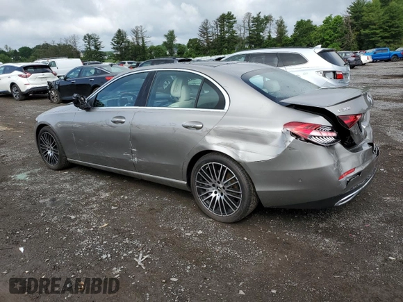 2024 Mercedes-Benz C 300 with VIN W1KAF4HB3RR225141, listed as a Copart auction lot 59585835 with 4,424 mi miles and Salvage title. Bid and sale history available at DreamBid. Image 2.