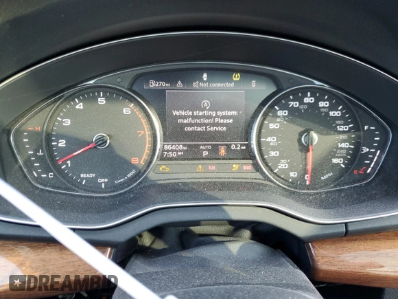 2021 Audi Q5 with VIN WA1AABFY1M2107377, listed as a Copart auction lot 44348435 with 86,408 mi miles and Salvage title. Bid and sale history available at DreamBid. Image 9.