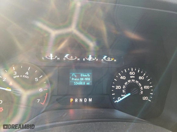2019 Ford F-150 XL with VIN 1FTMF1C5XKKD08569, listed as a Copart auction lot 77838764 with 53,488 mi miles and Salvage Title. Bid and sale history available at carsss.com. Image 9.