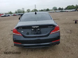 2021 Genesis G70 2.0T with VIN KMTG44LA3MU075175, listed as a Copart auction lot 57679175 with 89,864 mi miles and Salvage title. Bid and sale history available at DreamBid. Image 6.