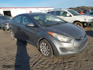 2013 Hyundai Elantra GLS PZEV with VIN 5NPDH4AE1DH161655, listed as a IAAI auction lot 41455556 with 278,893 mi miles. Bid and sale history available at carsss.com. Image 1.