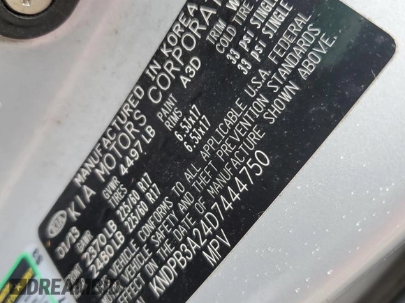 2013 Kia Sportage LX with VIN KNDPB3A24D7444750, listed as a Copart auction lot 54197315 with 64,082 mi miles and Salvage Title. Bid and sale history available at carsss.com. Image 13.
