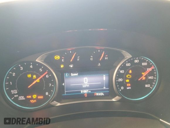 2021 Chevrolet Equinox LT with VIN 3GNAXKEV1ML341066, listed as a Copart auction lot 50607895 with 51,897 mi miles and Salvage Title. Bid and sale history available at DreamBid. Image 9.