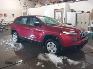 2014 Jeep Cherokee Sport with VIN 1C4PJMABXEW125420, listed as a IAAI auction lot 41573107 with 125,546 mi miles. Bid and sale history available at carsss.com. Image 1.