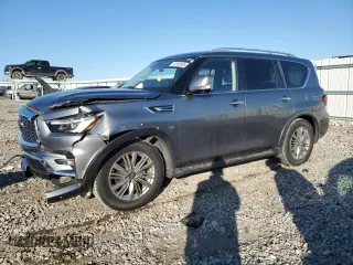 2020 Infiniti QX80 LUXE with VIN JN8AZ2NE6L9254939, listed as a Copart auction lot 42382605 with 96,651 mi miles and Salvage Title. Bid and sale history available at carsss.com. Image 1.