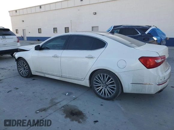 2014 Kia Cadenza Premium with VIN KNALN4D71E5134021, listed as a Copart auction lot 43078535 with 119,622 mi miles and Salvage Title. Bid and sale history available at carsss.com. Image 2.