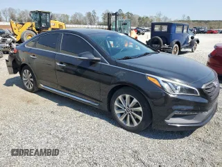 2016 Hyundai Sonata Sport with VIN 5NPE34AF3GH277018, listed as a Copart auction lot 50914175 with 126,334 mi miles and Salvage Title. Bid and sale history available at DreamBid. Image 4.