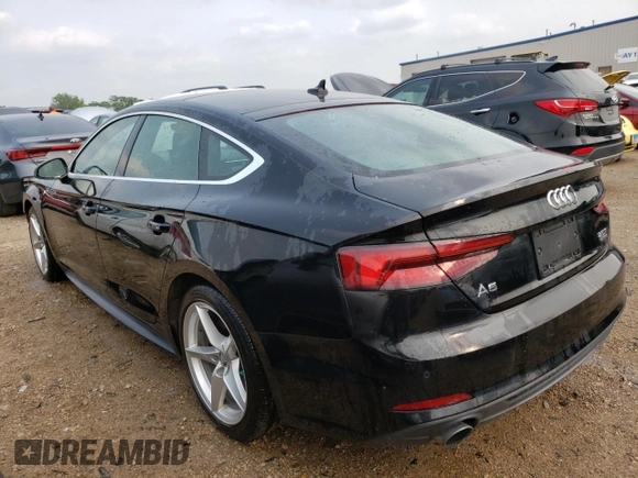 2018 Audi A5 Sportback Premium Plus with VIN WAUENCF57JA127882, listed as a Copart auction lot 55028903 with 52,932 mi miles. Bid and sale history available at carsss.com. Image 2.