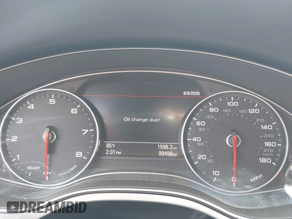 2016 Audi A6 Premium Plus with VIN WAUFGAFC7GN070599, listed as a IAAI auction lot 42460579 with 99,498 mi miles and . Bid and sale history available at DreamBid. Image 7.