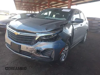 2023 Chevrolet Equinox LT with VIN 3GNAXTEG9PL155397, listed as a IAAI auction lot 42086119 with 27,048 mi miles and . Bid and sale history available at DreamBid. Image 2.