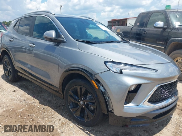 2024 Buick Encore GX Sport Touring with VIN KL4AMDSL1RB184318, listed as a IAAI auction lot 42643312 with 27,844 mi miles and . Bid and sale history available at DreamBid. Image 1.
