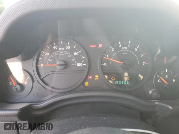 2008 Jeep Wrangler X with VIN 1J4FA24168L549082, listed as a Copart auction lot 58178805 with 150,606 mi miles and Salvage title. Bid and sale history available at DreamBid. Image 9.