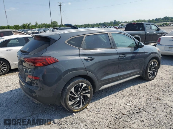 2020 Hyundai Tucson Sport with VIN KM8J3CAL2LU273598, listed as a Copart auction lot 59100775 with 77,954 mi miles and Salvage title. Bid and sale history available at DreamBid. Image 3.