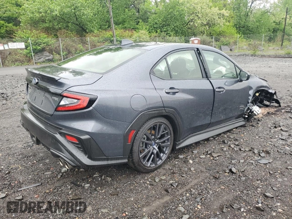 2024 Subaru WRX Premium with VIN JF1VBAH64R9819090, listed as a Copart auction lot 56002675 with 1,096 mi miles and Salvage title. Bid and sale history available at DreamBid. Image 3.