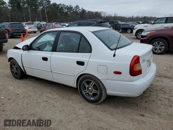 2001 Hyundai Accent GL with VIN KMHCG45C01U239413, listed as a Copart auction lot 45484365 with 104,073 mi miles and Salvage Title. Bid and sale history available at carsss.com. Image 2.