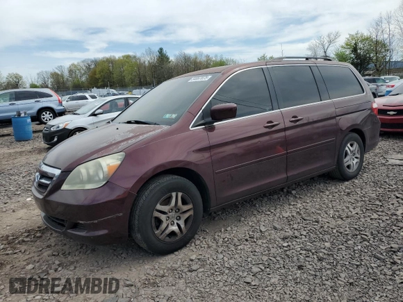 2007 Honda Odyssey EX-L with VIN 5FNRL386X7B089208, listed as a Copart auction lot 54067075 with 235,281 mi miles and Clean Title. Bid and sale history available at DreamBid. Image 1.