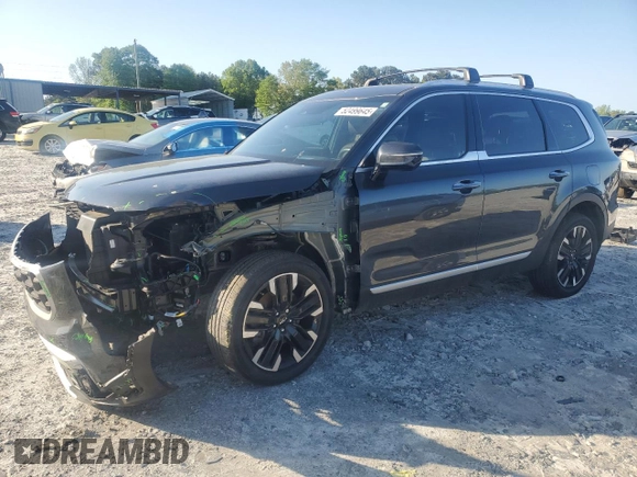 2024 Kia Telluride SX X-Pro z VIN 5XYP5DGC1RG447211, wystawiony jako Copart lot #52499645 z przebiegiem 15 229 mil mil oraz Szkody całkowita. Historia ofert i sprzedaży dostępna na DreamBid. Obrazek 1.
