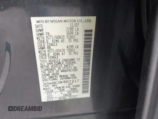 2008 Infiniti QX56 z VIN 5N3AA08C28N907317, wystawiony jako IAAI lot #41923002 z przebiegiem 173 165 mil mil oraz . Historia ofert i sprzedaży dostępna na DreamBid. Obrazek 9.