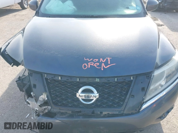 2013 Nissan Pathfinder SV with VIN 5N1AR2MM5DC650199, listed as a IAAI auction lot 41758539 with 172,568 mi miles. Bid and sale history available at carsss.com. Image 10.