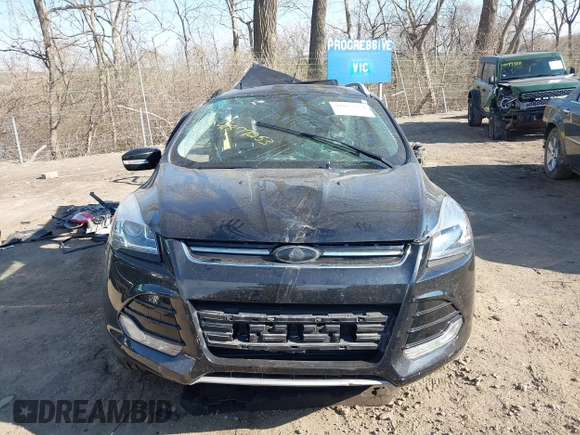 2014 Ford Escape Titanium with VIN 1FMCU0JXXEUD23447, listed as a IAAI auction lot 41877253 with 1 mi miles. Bid and sale history available at carsss.com. Image 13.