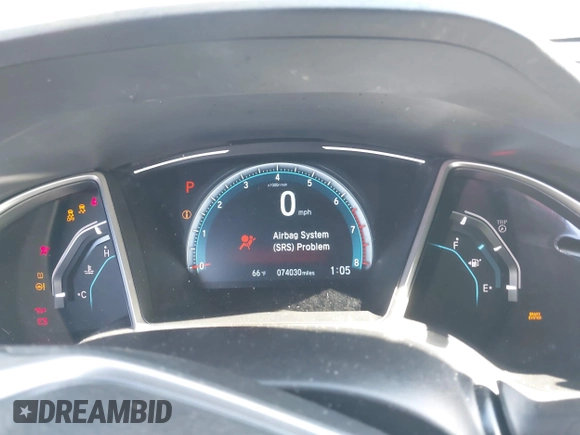 2017 Honda Civic Sedan EX-L with VIN 2HGFC1F71HH636172, listed as a IAAI auction lot 38464968 with 74,030 mi miles. Bid and sale history available at carsss.com. Image 7.