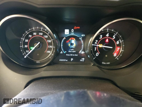 2020 Jaguar F-Type with VIN SAJDD1EV3LCK64835, listed as a Copart auction lot 43260145 with 18,157 mi miles and Salvage Title. Bid and sale history available at DreamBid. Image 9.