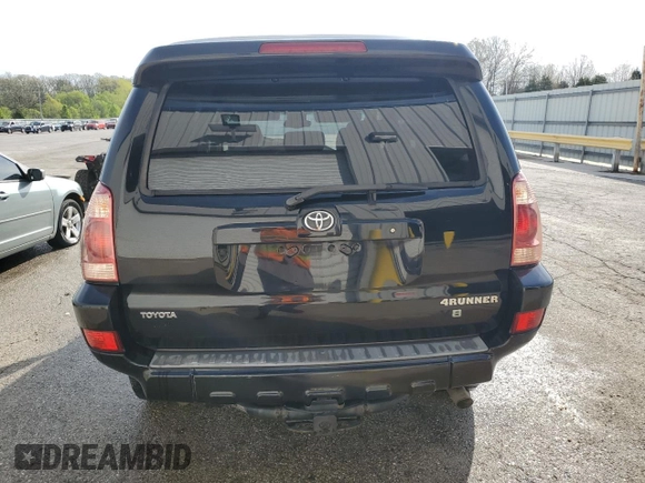 2005 Toyota 4Runner SR5 with VIN JTEBT14R658023222, listed as a Copart auction lot 50920185 with 209,033 mi miles and Salvage Title. Bid and sale history available at DreamBid. Image 6.