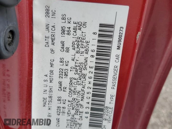 2002 Dodge Stratus z VIN 4B3AG52H62E106118, wystawiony jako Copart lot #75802584 z przebiegiem 214 885 mil mil oraz Szkoda całkowita • Salvage title. Historia ofert i sprzedaży dostępna na DreamBid. Obrazek 12.