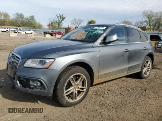 2016 Audi Q5 Premium Plus with VIN WA1D7AFP6GA059186, listed as a Copart auction lot 55206495 with 46,287 mi miles and Salvage title. Bid and sale history available at DreamBid. Image 1.