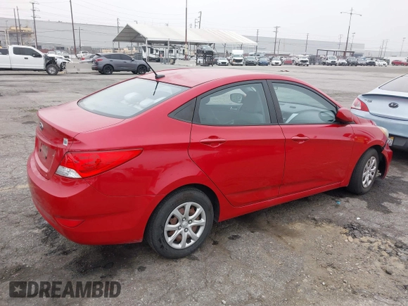 2013 Hyundai Accent GLS with VIN KMHCT4AE3DU537137, listed as a IAAI auction lot 42046119 with 158,878 mi miles. Bid and sale history available at carsss.com. Image 4.