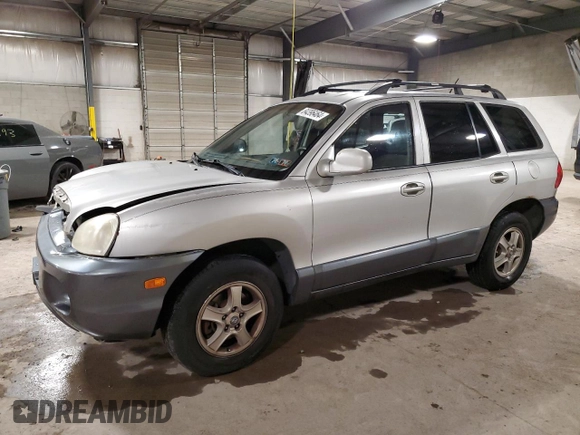 2004 Hyundai Santa Fe GLS with VIN KM8SC73E34U722993, listed as a Copart auction lot 84396464 with 163,076 mi miles and Salvage Title. Bid and sale history available at carsss.com. Image 1.