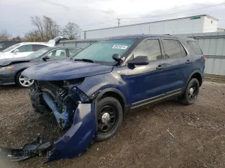 2014 Ford Utility Police Interceptor with VIN 1FM5K8AR5EGC26461, listed as a Copart auction lot 80434614 with 129,752 mi miles and Salvage Title. Bid and sale history available at carsss.com. Image 1.