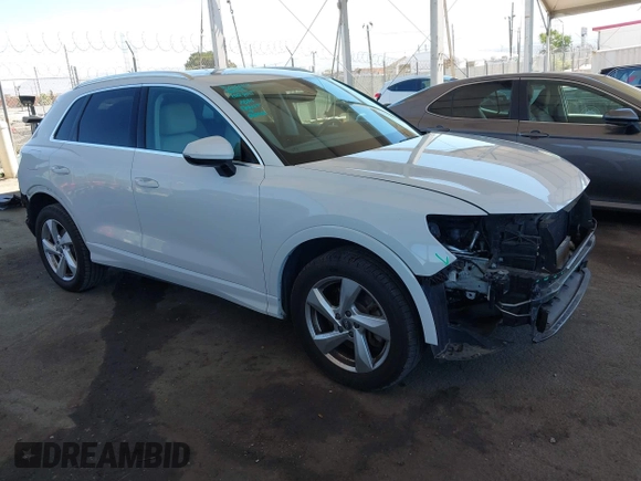 2019 Audi Q3 Premium Plus with VIN WA1BECF31K1070286, listed as a IAAI auction lot 42688823 with 51,392 mi miles and . Bid and sale history available at DreamBid. Image 1.