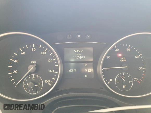 2006 Mercedes-Benz M 350 with VIN 4JGBB86E56A015726, listed as a Copart auction lot 51428725 with 117,497 mi miles and Salvage Title. Bid and sale history available at DreamBid. Image 9.