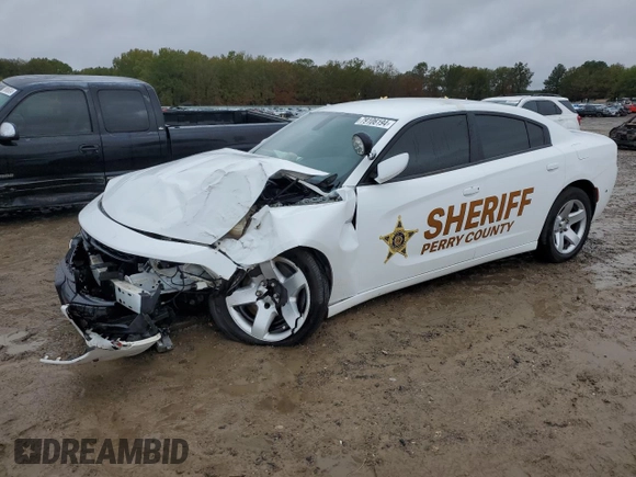 2019 Dodge Charger Police with VIN 2C3CDXAG3KH547577, listed as a Copart auction lot 79106194 with 81,077 mi miles and Salvage Title. Bid and sale history available at DreamBid. Image 1.