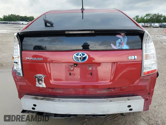 2011 Toyota Prius I with VIN JTDKN3DU8B5351267, listed as a Copart auction lot 54181185 with 126,289 mi miles and Salvage Title. Bid and sale history available at carsss.com. Image 6.